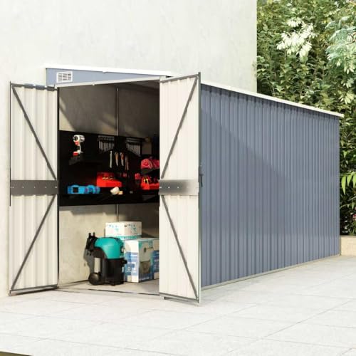 Emmtore Anbauschuppen Verzinkter Stahl,wandmontierte Gartenhaus Grau,118 x 382 x 178 cm Emmtore Anbauschuppen Verzinkter Stahl,wandmontierte Gartenhaus Grau,118 x 382 x 178 cm von Emmtore