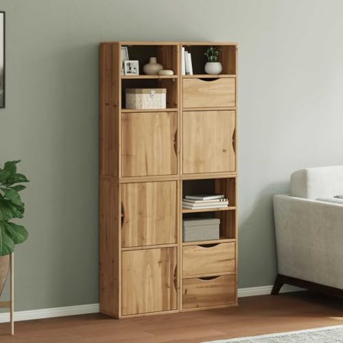 Emmtore Beistellschränke Massivholz Kiefer, Schrank, Aufbewahrungsschrank, Flurschrank, Sideboard, Küchenschrank Natur,5 Shelves 3 Drawers Emmtore Beistellschränke Massivholz Kiefer, Schrank, Aufbewahrungsschrank, Flurschrank, Sideboard, Küchenschrank Natur,5 Shelves 3 Drawers von Emmtore