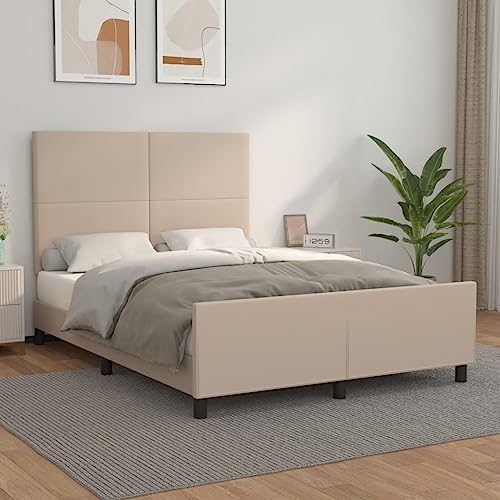 Emmtore Bettgestell mit Kopfteil Kunstlederbett Einzelbett Polsterbett Bett Bettrahmen Schlafzimmermöbel Schlafzimmerbett Kunstleder Cappuccino,Schlichtes Design,140 x 190 cm Emmtore Bettgestell mit Kopfteil Kunstlederbett Einzelbett Polsterbett Bett Bettrahmen Schlafzimmermöbel Schlafzimmerbett Kunstleder Cappuccino,Schlichtes Design,140 x 190 cm von Emmtore