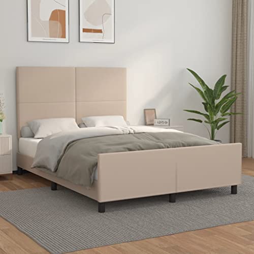 Emmtore Bettgestell mit Kopfteil Kunstlederbett Einzelbett Polsterbett Bett Bettrahmen Schlafzimmermöbel Schlafzimmerbett Kunstleder Cappuccino,Schlichtes Design,140 x 200 cm Emmtore Bettgestell mit Kopfteil Kunstlederbett Einzelbett Polsterbett Bett Bettrahmen Schlafzimmermöbel Schlafzimmerbett Kunstleder Cappuccino,Schlichtes Design,140 x 200 cm von Emmtore