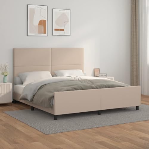 Emmtore Bettgestell mit Kopfteil Kunstlederbett Einzelbett Polsterbett Bett Bettrahmen Schlafzimmermöbel Schlafzimmerbett Kunstleder Cappuccino,Schlichtes Design,180 x 200 cm Emmtore Bettgestell mit Kopfteil Kunstlederbett Einzelbett Polsterbett Bett Bettrahmen Schlafzimmermöbel Schlafzimmerbett Kunstleder Cappuccino,Schlichtes Design,180 x 200 cm von Emmtore
