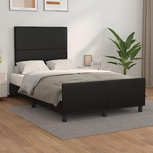 Emmtore Bettgestell mit Kopfteil Kunstlederbett Einzelbett Polsterbett Bett Bettrahmen Schlafzimmermöbel Schlafzimmerbett Kunstleder Schwarz,Schlichtes Design,120 x 200 cm Emmtore Bettgestell mit Kopfteil Kunstlederbett Einzelbett Polsterbett Bett Bettrahmen Schlafzimmermöbel Schlafzimmerbett Kunstleder Schwarz,Schlichtes Design,120 x 200 cm von Emmtore