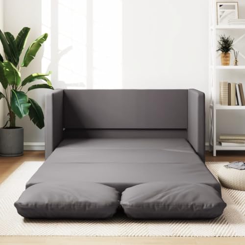 Emmtore Bodensofa, Klappbar Bodenbett Sofa mit Schlaffunktion, Schlafsofa Schlafsessel mit Metallgestell, Klappsofa Sofabett für Wohnzimmer Schlafzimmer,Grau von Emmtore
