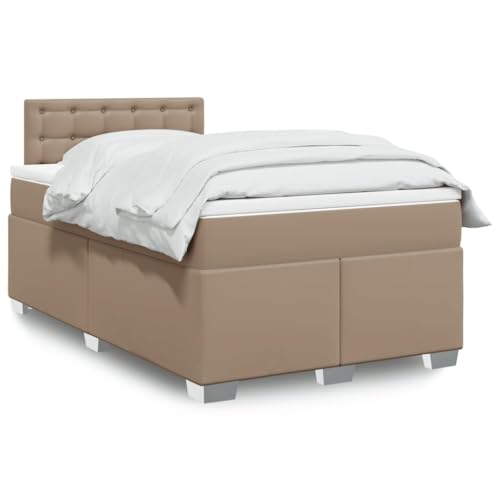 Emmtore Boxspringbett,Doppelbett mit LED Matratze Matratzenauflage,Bettgestell mit Lattenrost Kopfteil,Polsterbett Bett für Schlafzimmer,Kunstleder Cappuccino,120 x 190 cm Emmtore Boxspringbett,Doppelbett mit LED Matratze Matratzenauflage,Bettgestell mit Lattenrost Kopfteil,Polsterbett Bett für Schlafzimmer,Kunstleder Cappuccino,120 x 190 cm von Emmtore