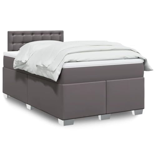 Emmtore Boxspringbett,Doppelbett mit LED Matratze Matratzenauflage,Bettgestell mit Lattenrost Kopfteil,Polsterbett Bett für Schlafzimmer,Kunstleder Grau,120 x 190 cm Emmtore Boxspringbett,Doppelbett mit LED Matratze Matratzenauflage,Bettgestell mit Lattenrost Kopfteil,Polsterbett Bett für Schlafzimmer,Kunstleder Grau,120 x 190 cm von Emmtore