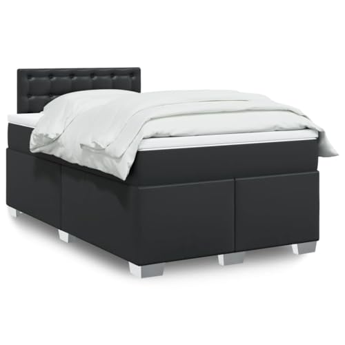 Emmtore Boxspringbett,Doppelbett mit LED Matratze Matratzenauflage,Bettgestell mit Lattenrost Kopfteil,Polsterbett Bett für Schlafzimmer,Kunstleder Schwarz,120 x 190 cm Emmtore Boxspringbett,Doppelbett mit LED Matratze Matratzenauflage,Bettgestell mit Lattenrost Kopfteil,Polsterbett Bett für Schlafzimmer,Kunstleder Schwarz,120 x 190 cm von Emmtore