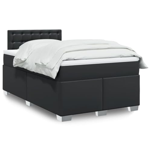 Emmtore Boxspringbett,Doppelbett mit LED Matratze Matratzenauflage,Bettgestell mit Lattenrost Kopfteil,Polsterbett Bett für Schlafzimmer,Kunstleder Schwarz,120 x 200 cm Emmtore Boxspringbett,Doppelbett mit LED Matratze Matratzenauflage,Bettgestell mit Lattenrost Kopfteil,Polsterbett Bett für Schlafzimmer,Kunstleder Schwarz,120 x 200 cm von Emmtore