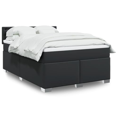 Emmtore Boxspringbett,Doppelbett mit LED Matratze Matratzenauflage,Bettgestell mit Lattenrost Kopfteil,Polsterbett Bett für Schlafzimmer,Kunstleder Schwarz,140 x 190 cm Emmtore Boxspringbett,Doppelbett mit LED Matratze Matratzenauflage,Bettgestell mit Lattenrost Kopfteil,Polsterbett Bett für Schlafzimmer,Kunstleder Schwarz,140 x 190 cm von Emmtore