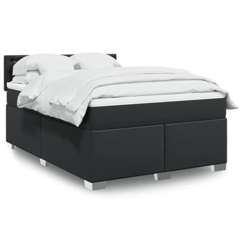 Emmtore Boxspringbett,Doppelbett mit LED Matratze Matratzenauflage,Bettgestell mit Lattenrost Kopfteil,Polsterbett Bett für Schlafzimmer,Kunstleder Schwarz,140 x 200 cm Emmtore Boxspringbett,Doppelbett mit LED Matratze Matratzenauflage,Bettgestell mit Lattenrost Kopfteil,Polsterbett Bett für Schlafzimmer,Kunstleder Schwarz,140 x 200 cm von Emmtore