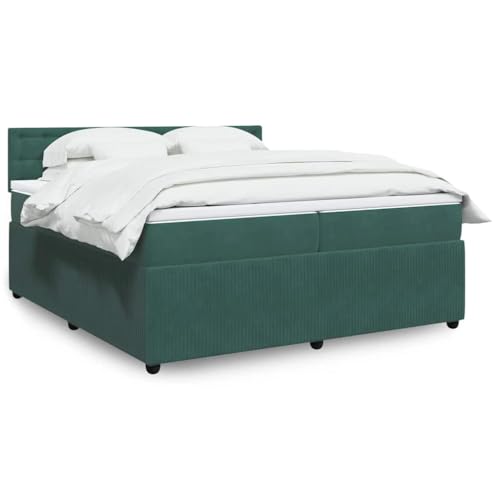 Emmtore Boxspringbett mit Matratze Matratzenauflage, Bettgestell mit Lattenrost Kopfteil, Polsterbett Bett für Schlafzimmer Dunkelgrün 200x200 cm Samt Emmtore Boxspringbett mit Matratze Matratzenauflage, Bettgestell mit Lattenrost Kopfteil, Polsterbett Bett für Schlafzimmer Dunkelgrün 200x200 cm Samt von Emmtore