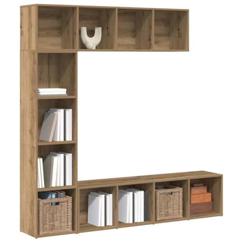 Emmtore Buchschränke 3 Stück Wohnwand Schrankwand Hängeschrank Lowboard TV Möbel Fernsehschrank Wandschrank HiFi-Schrank Räuchereiche Artisan Eiche Holzwerkstoff Emmtore Buchschränke 3 Stück Wohnwand Schrankwand Hängeschrank Lowboard TV Möbel Fernsehschrank Wandschrank HiFi-Schrank Räuchereiche Artisan Eiche Holzwerkstoff von Emmtore
