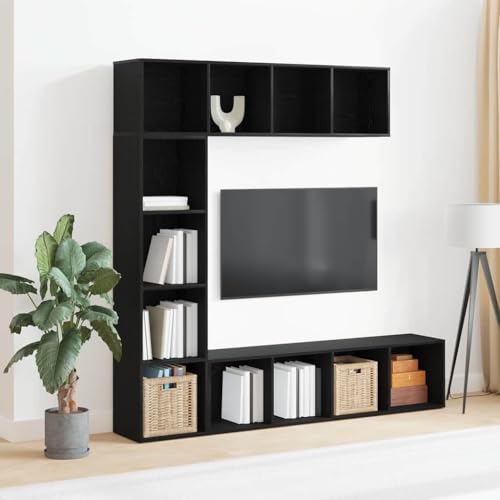 Emmtore Bücherregale 3 Stück Schwarz Eiche Wohnwand Schrankwand Hängeschrank Lowboard TV Möbel Fernsehschrank Wandschrank HiFi-Schrank Räuchereiche 36x30x143 cm Holzwerkstoff Emmtore Bücherregale 3 Stück Schwarz Eiche Wohnwand Schrankwand Hängeschrank Lowboard TV Möbel Fernsehschrank Wandschrank HiFi-Schrank Räuchereiche 36x30x143 cm Holzwerkstoff von Emmtore