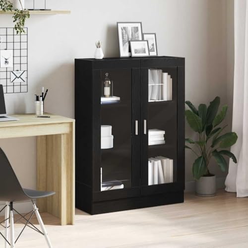 Emmtore Bücherschrank Schwarz Eichen-Optik 82,5x30,5x115 cm Bücherschrank Aktenschrank Büroschrank Vitrine Schrank Bücherregal Standvitrine Emmtore Bücherschrank Schwarz Eichen-Optik 82,5x30,5x115 cm Bücherschrank Aktenschrank Büroschrank Vitrine Schrank Bücherregal Standvitrine von Emmtore
