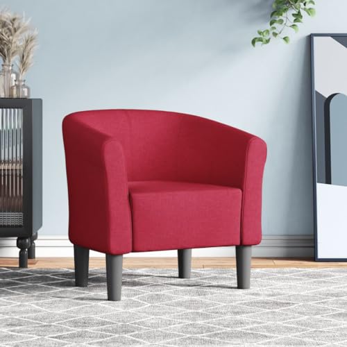 Emmtore Clubsessel Sessel Sitz Armlehnen, Cocktailsessel Loungesessel Relaxsessel Polstersessel Weinrot Stoff Emmtore Clubsessel Sessel Sitz Armlehnen, Cocktailsessel Loungesessel Relaxsessel Polstersessel Weinrot Stoff von Emmtore