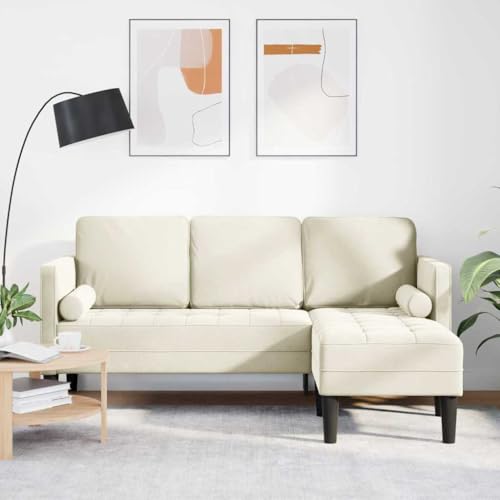 Emmtore Ecksofa Creme 173x131x67 cm Samt Ergonomisches Design Polyester Bequeme Sitzgelegenheit Modern Emmtore Ecksofa Creme 173x131x67 cm Samt Ergonomisches Design Polyester Bequeme Sitzgelegenheit Modern von Emmtore