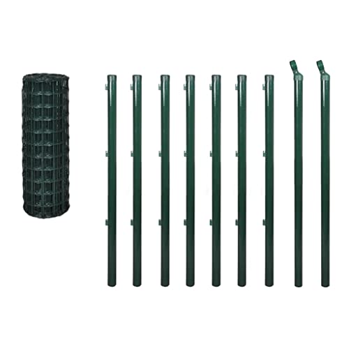 Emmtore Eurozaun Stahl Maschendrahtzaun Komplettset Zaunset Gartenzaun Maschendraht 10x0,8 m Grün Emmtore Eurozaun Stahl Maschendrahtzaun Komplettset Zaunset Gartenzaun Maschendraht 10x0,8 m Grün von Emmtore