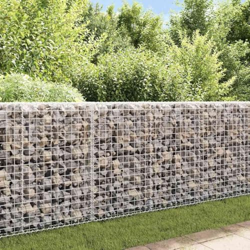Emmtore Gabionenwand mit Abdeckung Verzinkter Stahl Gabione Steingabionen Steinkorb Wand Mauer 200×20×85 cm Emmtore Gabionenwand mit Abdeckung Verzinkter Stahl Gabione Steingabionen Steinkorb Wand Mauer 200×20×85 cm von Emmtore