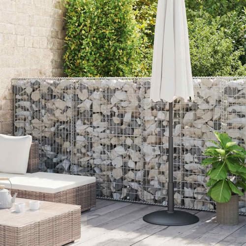 Emmtore Gabionenwand mit Abdeckung Verzinkter Stahl Gabione Steingabionen Steinkorb Wand Mauer 900×50×150 cm Emmtore Gabionenwand mit Abdeckung Verzinkter Stahl Gabione Steingabionen Steinkorb Wand Mauer 900×50×150 cm von Emmtore