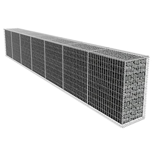 Emmtore Gabionenwand mit Abdeckung Verzinkter Stahl Gabione Steinkorb Drahtkorb 600x50x100 cm Emmtore Gabionenwand mit Abdeckung Verzinkter Stahl Gabione Steinkorb Drahtkorb 600x50x100 cm von Emmtore