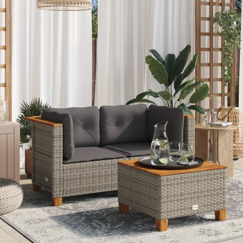 Emmtore Garten-Ecksofas mit Kissen 2 STK. Grau Poly Rattan Without Carving Emmtore Garten-Ecksofas mit Kissen 2 STK. Grau Poly Rattan Without Carving von Emmtore