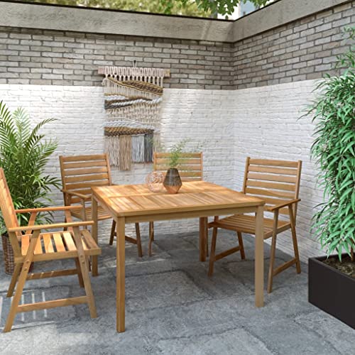 Emmtore Garten-Esstisch 110x110x77 cm Esstisch Holztisch Terassentisch Esszimmer Massivholz Teak von Emmtore