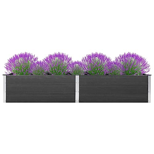 Emmtore Garten-Hochbeet Pflanzkasten Pflanzbeet Gemüsebeet Blumenbeet Blumenkasten Frühbeet Gartenbeet Blumenkübel Pflanzkübel 200x100x54 cm WPC Grau Emmtore Garten-Hochbeet Pflanzkasten Pflanzbeet Gemüsebeet Blumenbeet Blumenkasten Frühbeet Gartenbeet Blumenkübel Pflanzkübel 200x100x54 cm WPC Grau von Emmtore