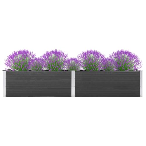 Emmtore Garten Hochbeet Pflanzkasten Pflanzbeet Gemüsebeet Blumenbeet Blumenkasten Frühbeet Gartenbeet Blumenkübel Pflanzkübel 200x50x54cm WPC Grau Emmtore Garten Hochbeet Pflanzkasten Pflanzbeet Gemüsebeet Blumenbeet Blumenkasten Frühbeet Gartenbeet Blumenkübel Pflanzkübel 200x50x54cm WPC Grau von Emmtore