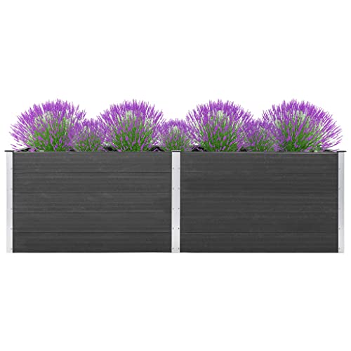 Emmtore Garten-Hochbeet Pflanzkasten Pflanzbeet Gemüsebeet Blumenbeet Blumenkasten Frühbeet Gartenbeet Blumenkübel Pflanzkübel 200x50x91 cm WPC Grau Emmtore Garten-Hochbeet Pflanzkasten Pflanzbeet Gemüsebeet Blumenbeet Blumenkasten Frühbeet Gartenbeet Blumenkübel Pflanzkübel 200x50x91 cm WPC Grau von Emmtore