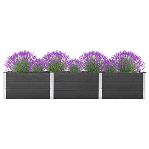 Emmtore Garten-Hochbeet Pflanzkasten Pflanzbeet Gemüsebeet Blumenbeet Blumenkasten Frühbeet Gartenbeet Blumenkübel Pflanzkübel 300x50x54 cm WPC Grau Emmtore Garten-Hochbeet Pflanzkasten Pflanzbeet Gemüsebeet Blumenbeet Blumenkasten Frühbeet Gartenbeet Blumenkübel Pflanzkübel 300x50x54 cm WPC Grau von Emmtore
