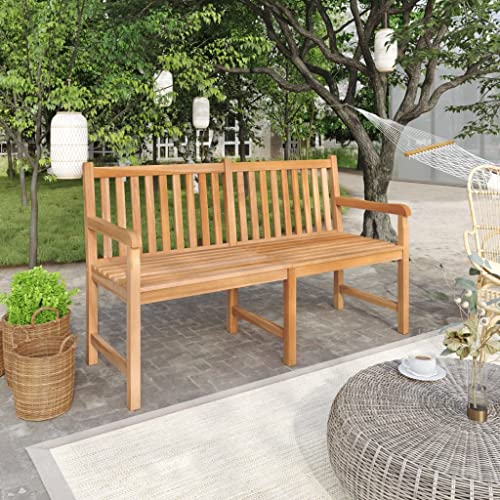 Emmtore Gartenbank Sitzbank Parkbank Holzbank Massivholzbank Bank Gartenmöbel Terrassenbank Balkonbank Terrasse Outdoor 150 cm Massivholz Teak von Emmtore