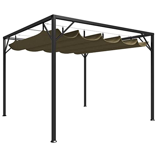 Emmtore Gartenpavillon mit Ausziehbarem Dach 3x3 m Taupe 180 g/m² Emmtore Gartenpavillon mit Ausziehbarem Dach 3x3 m Taupe 180 g/m² von Emmtore