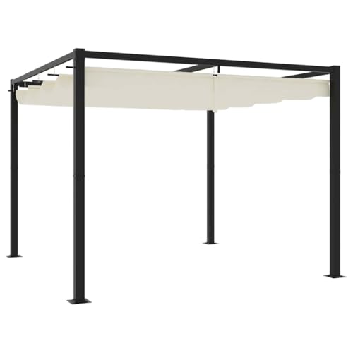 Emmtore Gartenpavillon mit Ausziehbarem Schiebedach, Sonnenschutz Überdachung für Terrasse Garten, Gartenpavillon Terrassendach Gartenzelt Dach Creme 3x3 m Stahl Emmtore Gartenpavillon mit Ausziehbarem Schiebedach, Sonnenschutz Überdachung für Terrasse Garten, Gartenpavillon Terrassendach Gartenzelt Dach Creme 3x3 m Stahl von Emmtore