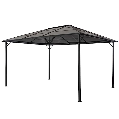 Emmtore Gartenpavillon mit Dach Aluminium Pavillon Partyzelt Gartenzelt Festzelt 4×3×2,6 m Schwarz Emmtore Gartenpavillon mit Dach Aluminium Pavillon Partyzelt Gartenzelt Festzelt 4×3×2,6 m Schwarz von Emmtore