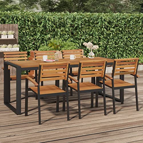 Emmtore Gartentisch mit Gestell U-Form Terrassentisch Rechteckig, Gartenmöbel Tisch, Industrie-Stil 200x90x75 cm Akazie Massivholz Emmtore Gartentisch mit Gestell U-Form Terrassentisch Rechteckig, Gartenmöbel Tisch, Industrie-Stil 200x90x75 cm Akazie Massivholz von Emmtore