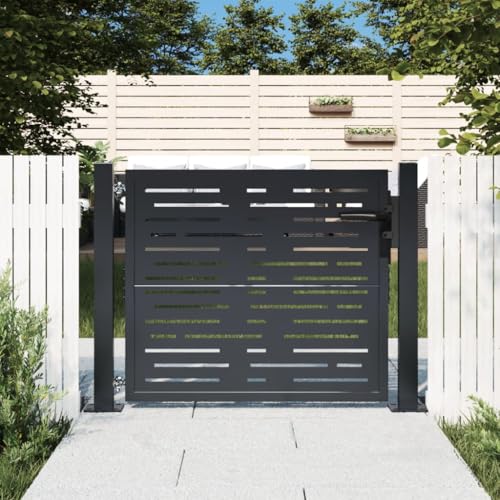 Emmtore Gartentor Anthrazit 105x105 cm Stahl mit Quadratischem Design, Abschließbar Hoftor Eingangstor für Garten Terrasse, Tor Zauntor Gartenpforte Emmtore Gartentor Anthrazit 105x105 cm Stahl mit Quadratischem Design, Abschließbar Hoftor Eingangstor für Garten Terrasse, Tor Zauntor Gartenpforte von Emmtore