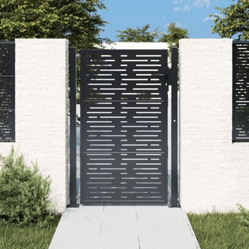 Emmtore Gartentor Anthrazit 105x130 cm Stahl mit Quadratischem Design, Abschließbar Hoftor Eingangstor für Garten Terrasse, Tor Zauntor Gartenpforte Emmtore Gartentor Anthrazit 105x130 cm Stahl mit Quadratischem Design, Abschließbar Hoftor Eingangstor für Garten Terrasse, Tor Zauntor Gartenpforte von Emmtore