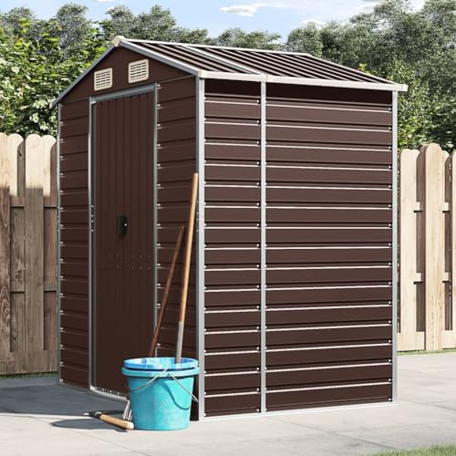 Emmtore Gerätehaus,Verzinkter Stahl,Outdoor Gartenhaus wetterfest Braun,191 x 130 x 198 cm Emmtore Gerätehaus,Verzinkter Stahl,Outdoor Gartenhaus wetterfest Braun,191 x 130 x 198 cm von Emmtore