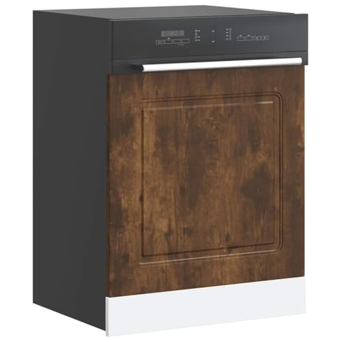Emmtore Geschirrspülerblende Kalmar Herdumbauschränke Lucca Backofenschrank, Herdschrank, Ofenschrank, Küchenofenschrank, Küchenherdschrank Räuchereiche 60x1,5x67 cm von Emmtore