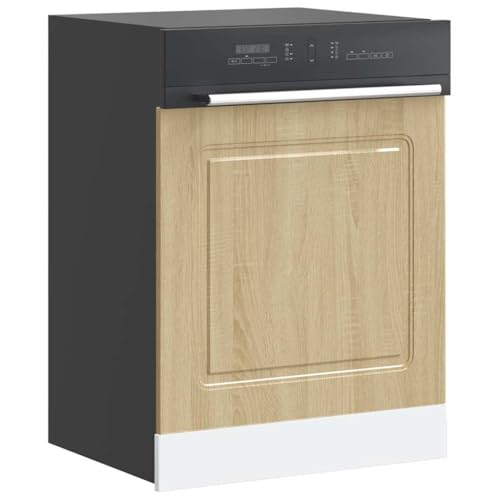 Emmtore Geschirrspülerblende Kalmar Herdumbauschränke Lucca Backofenschrank, Herdschrank, Ofenschrank, Küchenofenschrank, Küchenherdschrank Sonoma-Eiche 60x1,5x67 cm von Emmtore