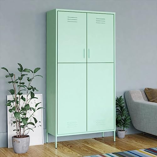 Emmtore Kleiderschrank 90x50x180 cm Stahl,Mintgrün Emmtore Kleiderschrank 90x50x180 cm Stahl,Mintgrün von Emmtore