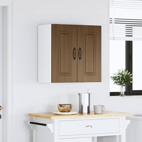 Emmtore Küchen-Hängeschrank Kalmar Herdumbauschränke Lucca Backofenschrank, Herdschrank, Ofenschrank,Braun Eichen-Optik Holzwerkstoff von Emmtore