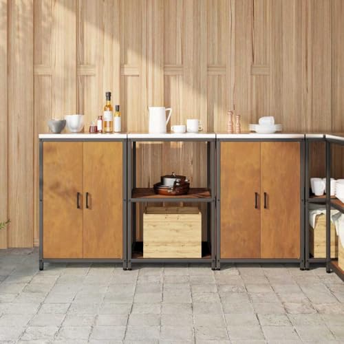 Emmtore Küchenregal Vorratslager,Industrie-Stil mit rechteckigem Design, pulverbeschichteter Oberfläche und verstellbaren Regalen Witterungsbeständiger Stahl,180 x 50 x 92 cm Emmtore Küchenregal Vorratslager,Industrie-Stil mit rechteckigem Design, pulverbeschichteter Oberfläche und verstellbaren Regalen Witterungsbeständiger Stahl,180 x 50 x 92 cm von Emmtore