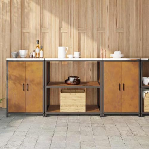 Emmtore Küchenregal Vorratslager,Industrie-Stil mit rechteckigem Design, pulverbeschichteter Oberfläche und verstellbaren Regalen Witterungsbeständiger Stahl,210 x 50 x 92 cm Emmtore Küchenregal Vorratslager,Industrie-Stil mit rechteckigem Design, pulverbeschichteter Oberfläche und verstellbaren Regalen Witterungsbeständiger Stahl,210 x 50 x 92 cm von Emmtore