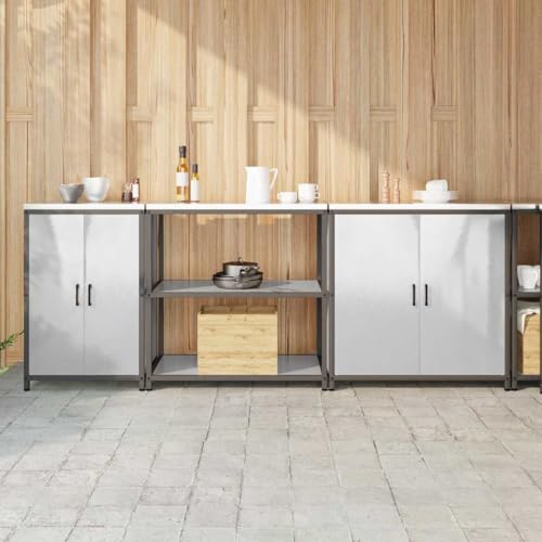 Emmtore Küchenregal Vorratslager Garage Set pulverbeschichteter Oberfläche und verstellbaren Regalen Edelstahl,240 x 50 x 92 cm Emmtore Küchenregal Vorratslager Garage Set pulverbeschichteter Oberfläche und verstellbaren Regalen Edelstahl,240 x 50 x 92 cm von Emmtore