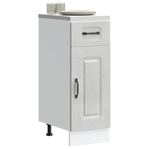 Emmtore Küchenunterschrank Kalmar Herdumbauschränke Lucca Backofenschrank, Herdschrank, Ofenschrank,Betongrau Holzwerkstoff853461 von Emmtore