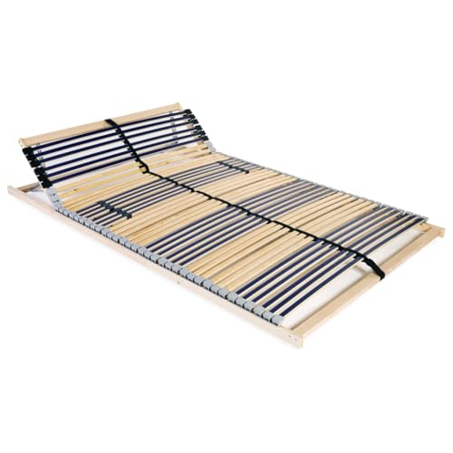 Emmtore Lattenrost 42 Latten 7 Zonen 140x200cm Lattenrahmen Bettrost Holzlatten Kopfteilverstellung (manuell),140 x 200 cm von Emmtore