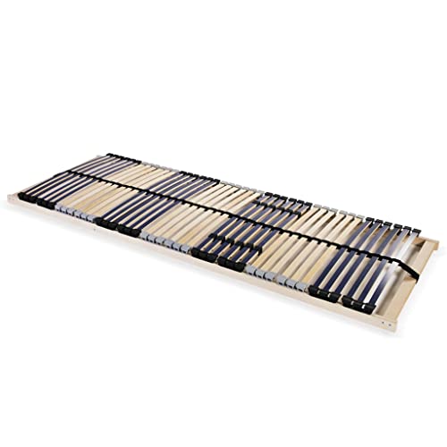 Emmtore Lattenrost 42 Latten 7 Zonen 90x200cm Lattenrahmen Bettrost Holzlatten Fest,90 x 200 cm von Emmtore