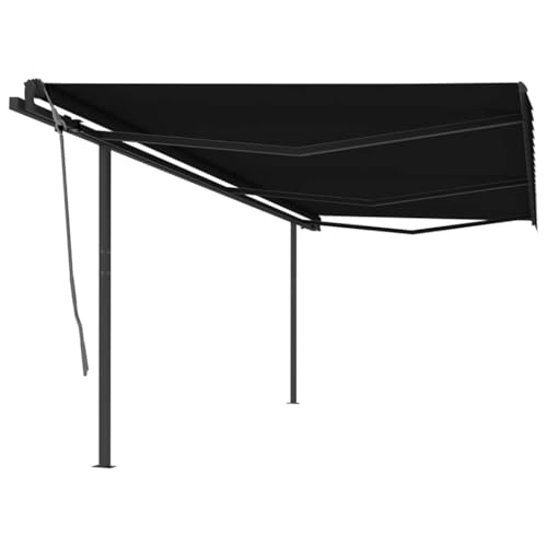 Emmtore Markise Automatisch Einziehbar mit Pfosten Gelenkarmmarkise Sonnenmarkise Balkonmarkise Sonnenschutz Sichtschutz Terrasse Garten 6x3 m Anthrazit Emmtore Markise Automatisch Einziehbar mit Pfosten Gelenkarmmarkise Sonnenmarkise Balkonmarkise Sonnenschutz Sichtschutz Terrasse Garten 6x3 m Anthrazit von Emmtore