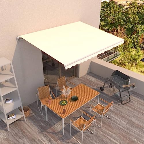 Emmtore Markise Gelenkarmmarkise Balkonmarkise Sonnenschutz Sichtschutz Terrasse Balkon Manuell Einziehbar 400x350 cm Creme Emmtore Markise Gelenkarmmarkise Balkonmarkise Sonnenschutz Sichtschutz Terrasse Balkon Manuell Einziehbar 400x350 cm Creme von Emmtore