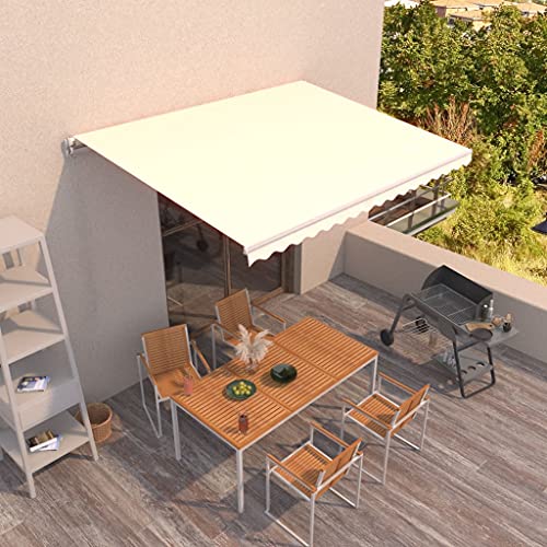 Emmtore Markise Gelenkarmmarkise Balkonmarkise Sonnenschutz Sichtschutz Terrasse Balkon Manuell Einziehbar 450x300 cm Creme Emmtore Markise Gelenkarmmarkise Balkonmarkise Sonnenschutz Sichtschutz Terrasse Balkon Manuell Einziehbar 450x300 cm Creme von Emmtore